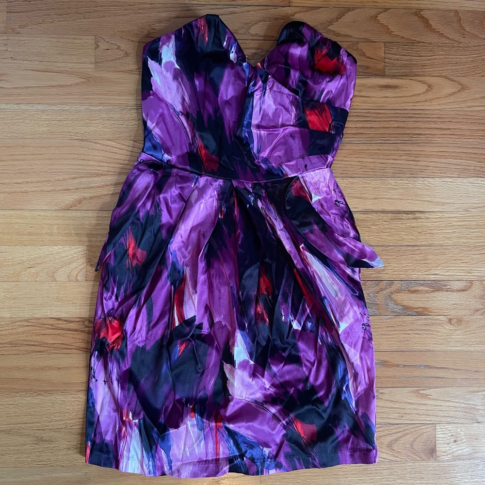 Strapless cocktail dress with pockets